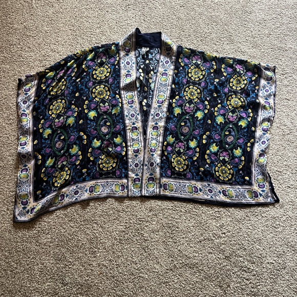 Anthropologie Sweaters - Anthropologie Blank London Kimono Poncho Floral Multicolor One Size